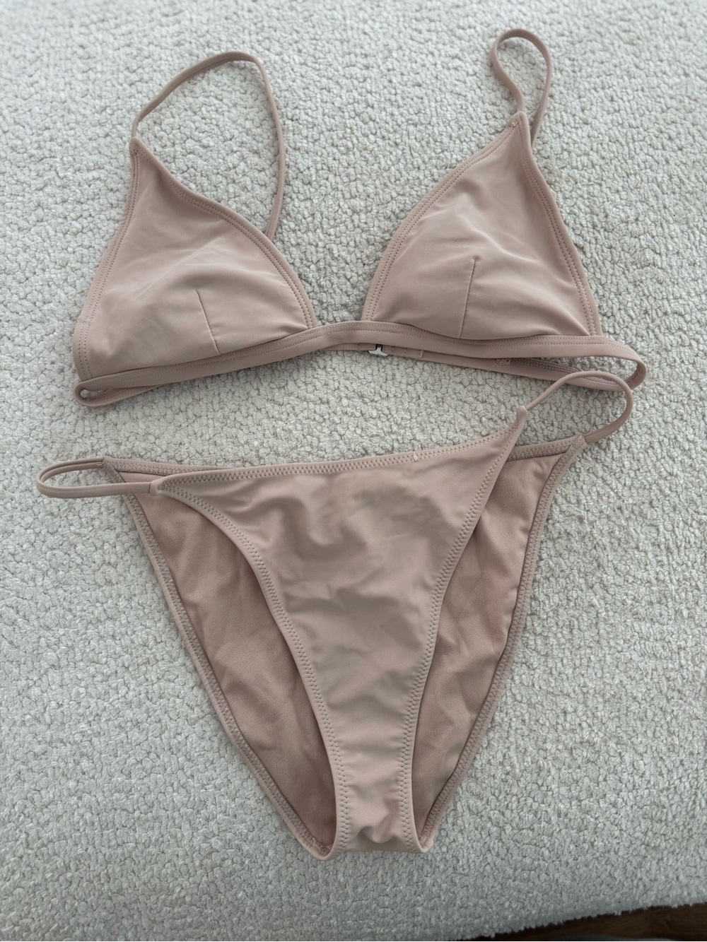 Forever 21 Beige Triangle Bikini Set L